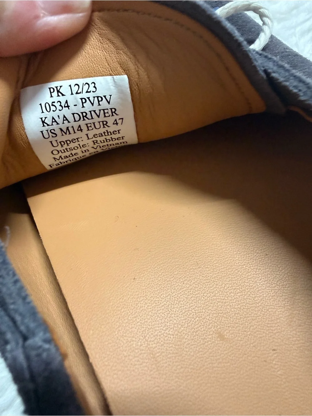 OluKai Ka’a Driver Men’s Size 14 Gray Suede Leather Moccasin Shoes